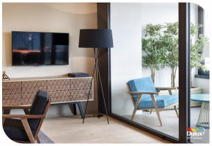 Thiết kế Penthouse sang trọng với màu ngọc lam